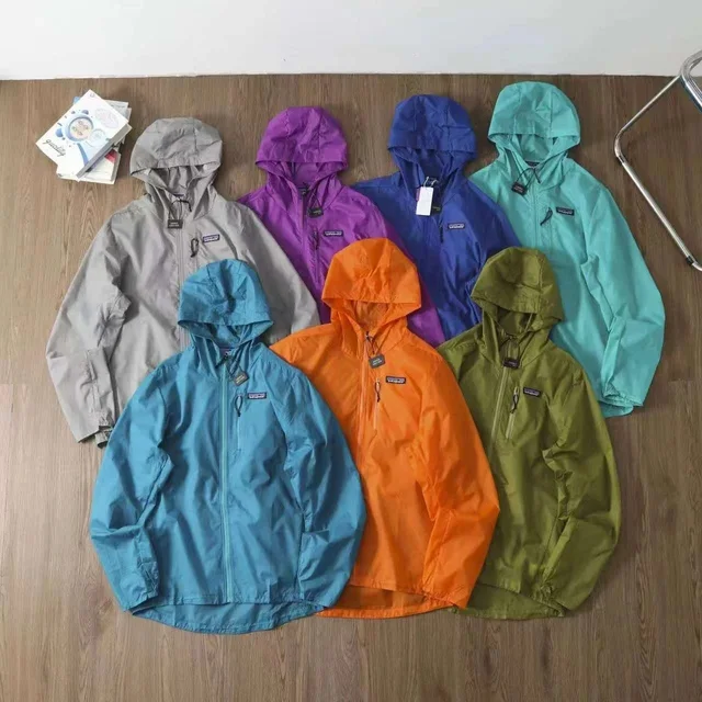 Patagonia Lightweight Hooded Rain Jacket Multi Color Outdoor Jacket