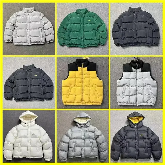 Unisex Puffer Jacket Gray Casual Winter Coat