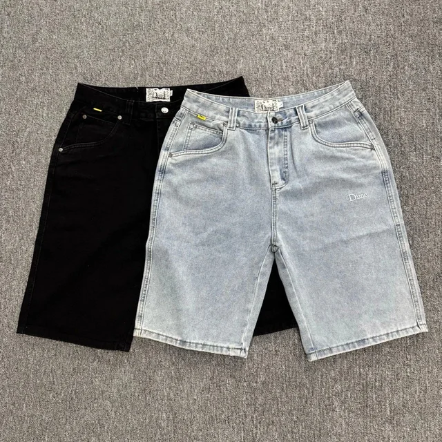 Dime Denim Shorts Black And Light Blue Casual