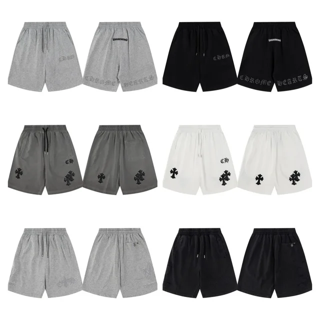 Chrome Hearts Gray Black White Casual Shorts