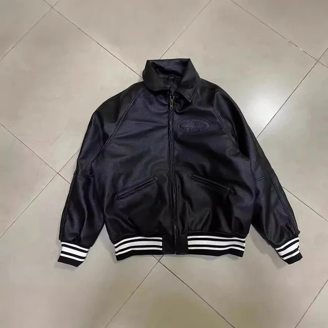 Leather Bomber Black Classic Jacket