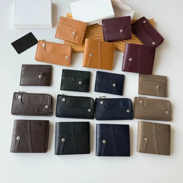 Leather Wallet Multi Color Minimalist Design