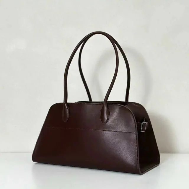 Leather Tote Bag Brown Classic Handbag