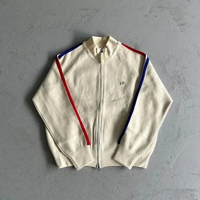 Champion Track Jacket Cream Sporty Style