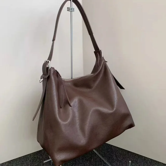 Leather Hobo Brown Casual Shoulder Bag