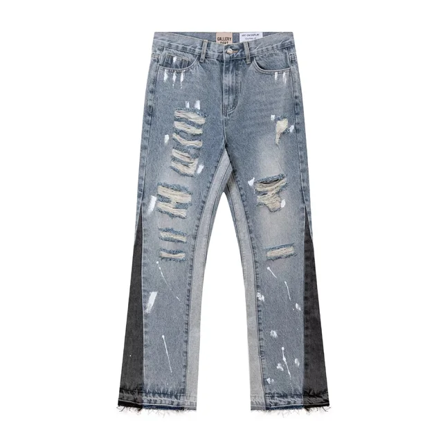 Gallery Dept Distressed Blue Denim Pants