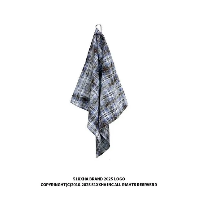 51XXHA Plaid Blue Checkered Towel