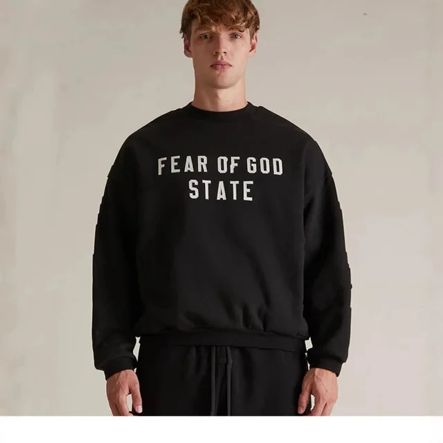 Fear Of God State Black Oversized Sweatshirt