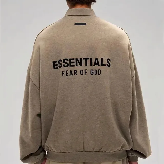 Fear Of God Essentials Beige Oversized Jacket
