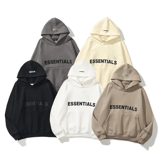Essentials Hoodie Black Casual Sweatshirt