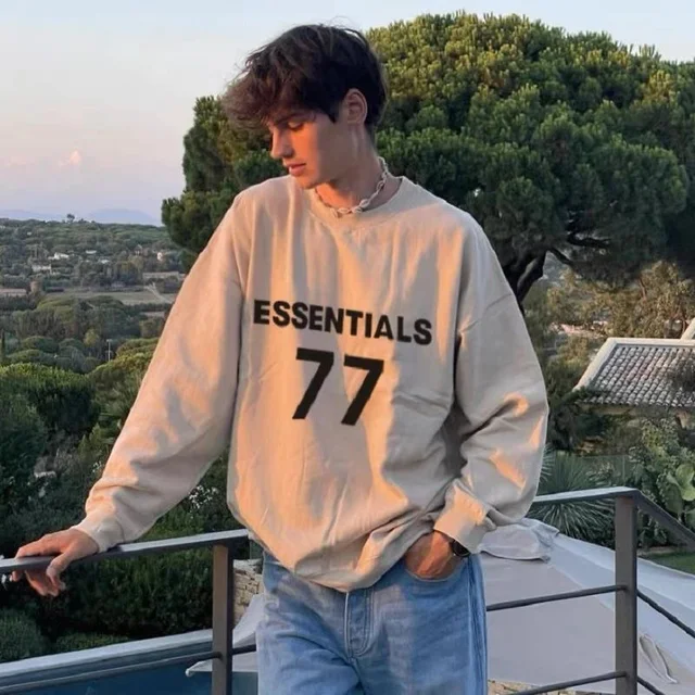 Essentials 77 Beige Oversized Sweatshirt