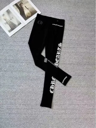Black Logo Print Leggings Casual