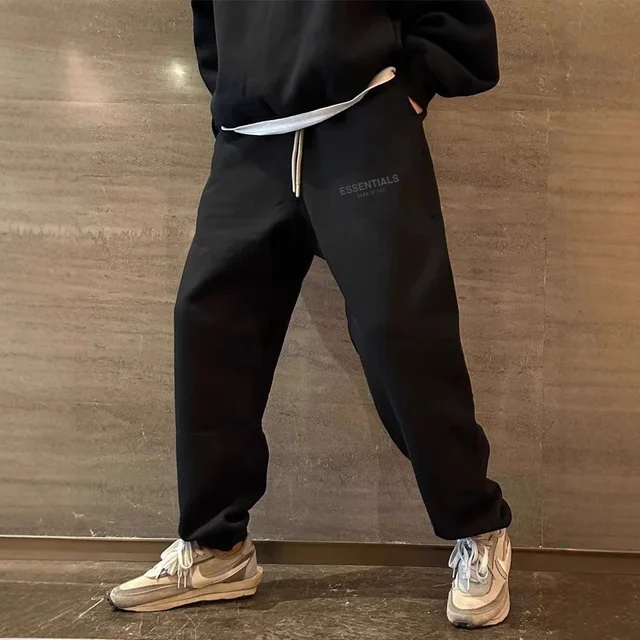Fear Of God Essentials Black Relaxed Fit Sweatpants