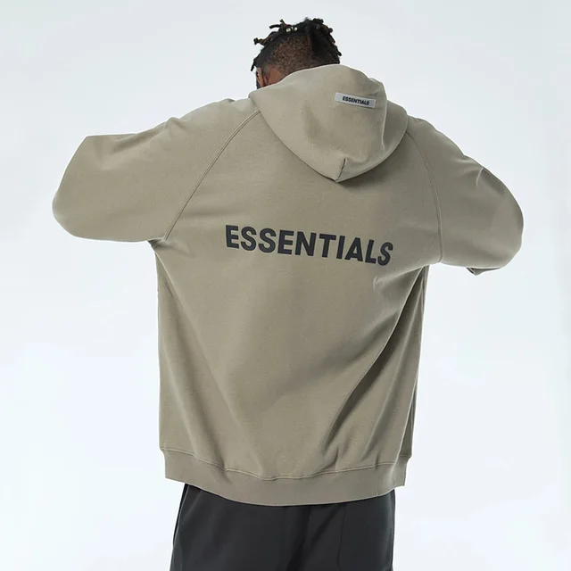 Essentials Hoodie Beige Casual Sweatshirt
