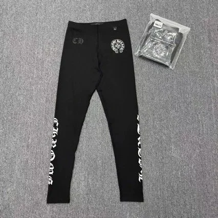 Black Printed Leggings Sporty Fitness Pants