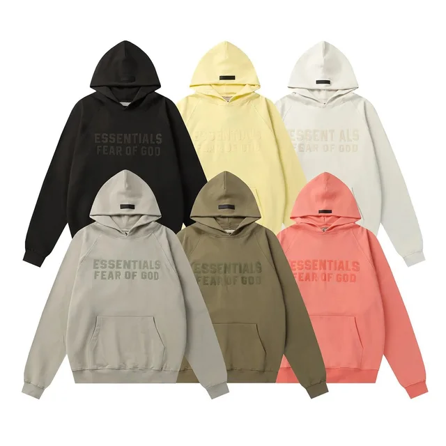 Fear Of God Essentials Black Oversized Hoodie