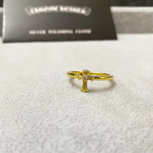 Empire Gems Cross Ring Gold Religious Jewelry