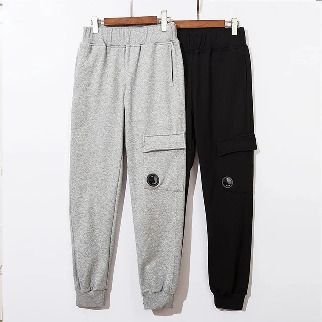 Casual Cargo Pants Gray And Black Jogger Style