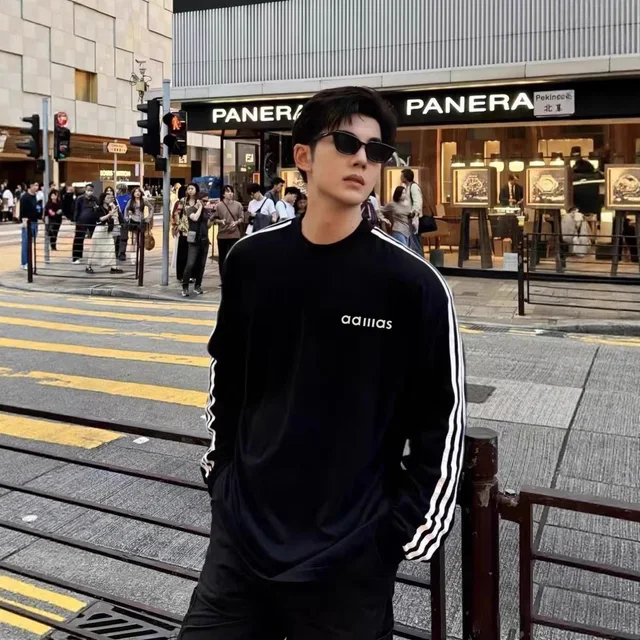 Adidas Long Sleeve Black Sporty Sweatshirt