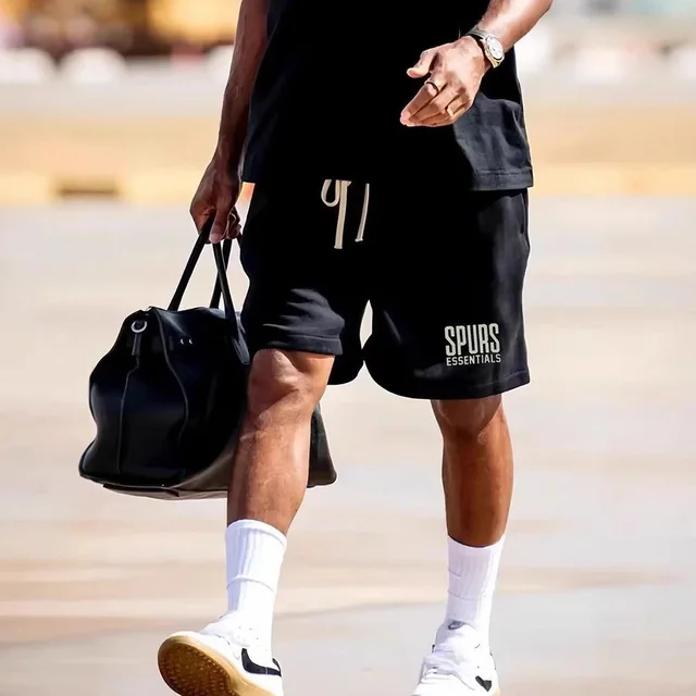 Spurs Essentials Black Sport Shorts
