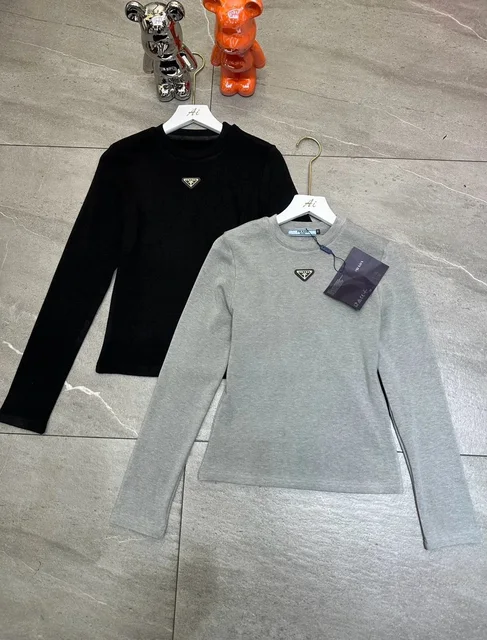 Prada Long Sleeve Black Basic Top
