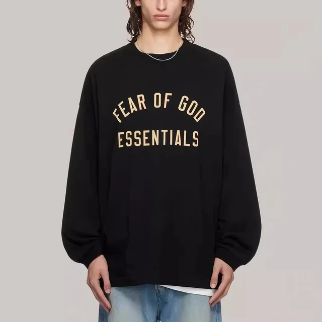 Fear Of God Essentials Black Oversized Sweatshirt