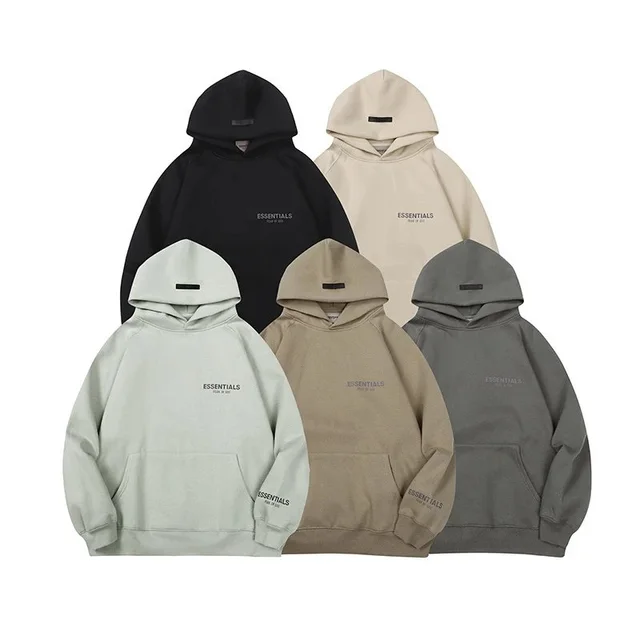 Essentials Hoodie Black Casual Sweatshirt