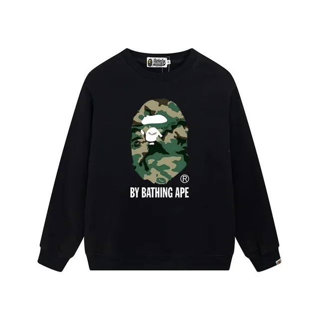 Bathing Ape Camo Face Black Crewneck Sweatshirt
