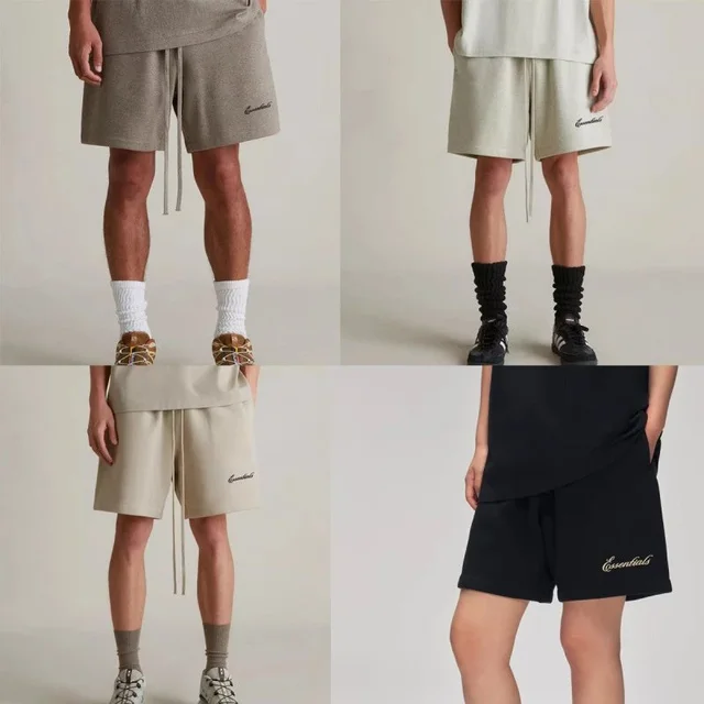 Essentials Oversized Shorts Beige Casual Pants