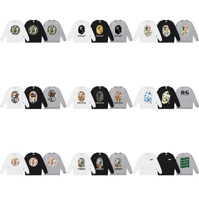 Bape Ape Head White Crewneck Sweatshirt