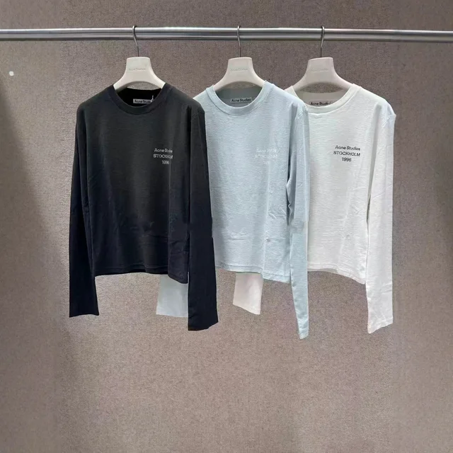 Acne Studios Long Sleeve Black Minimalist T-Shirt