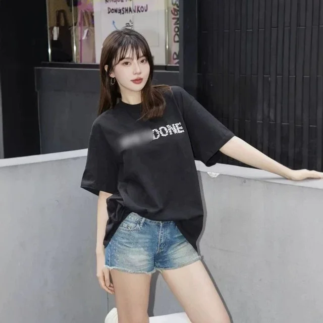 Done Black Oversized Graphic T-Shirt