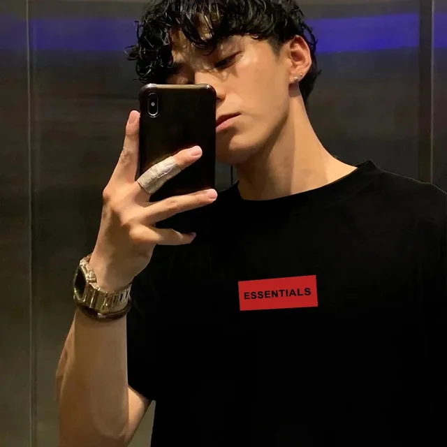 Fear Of God Essentials Black Logo T-Shirt