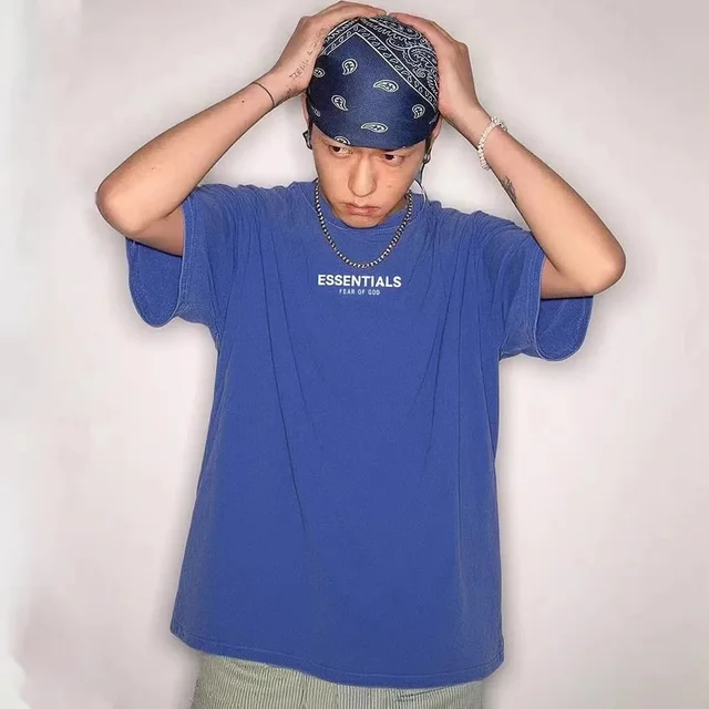 Fear Of God Essentials Blue Casual T-Shirt