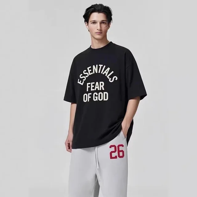Fear Of God Essentials Black Oversized T-Shirt