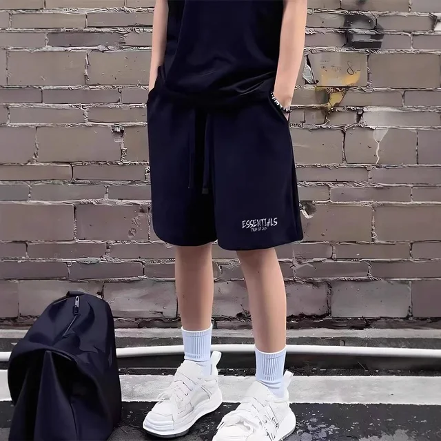 Essentials Black Casual Shorts
