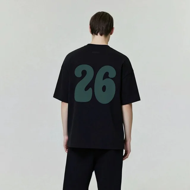 Unisex T-Shirt Black Oversized Number 26