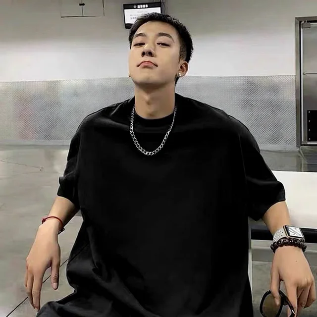 Basic Black Oversized Casual T-Shirt