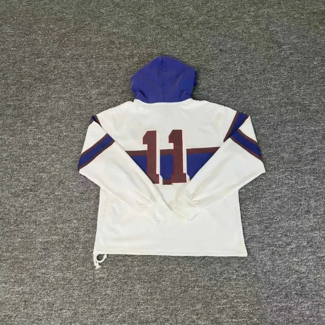 Unbranded Hoodie White Blue Red Sporty Jacket