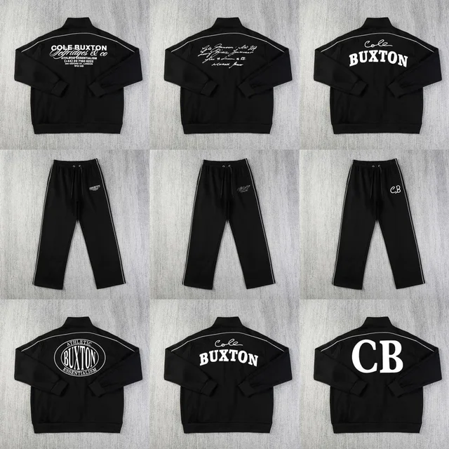 Cole Buxton Track Jacket Black Athletic