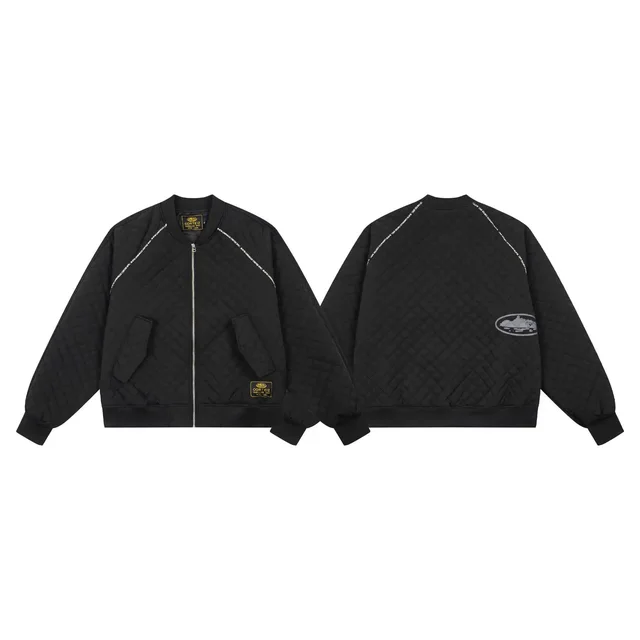 Schutz Quilted Black Bomber Jacket